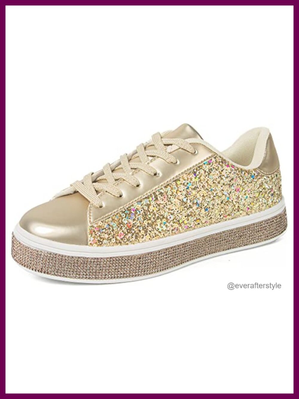 Sparkly Glitter Sneakers Rhinestone Bling Sequin Wedding Bridal Shoes